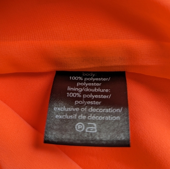 Raoul Laser Cut Mesh Flower Short Sleeve Crew Neck Back Keyhole Lined Coral - Picture 5 of 9